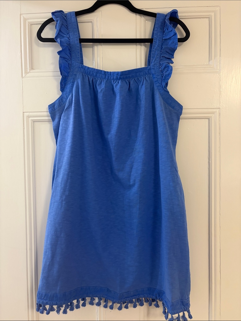 Vineyard Vines Royal Blue Ruffle Strap Tassel Dress